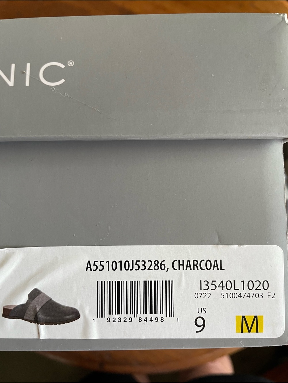 Vionic Ambrosia Gray Leather & Suede Slip-On Clogs - size 9 - Picture 6 of 6